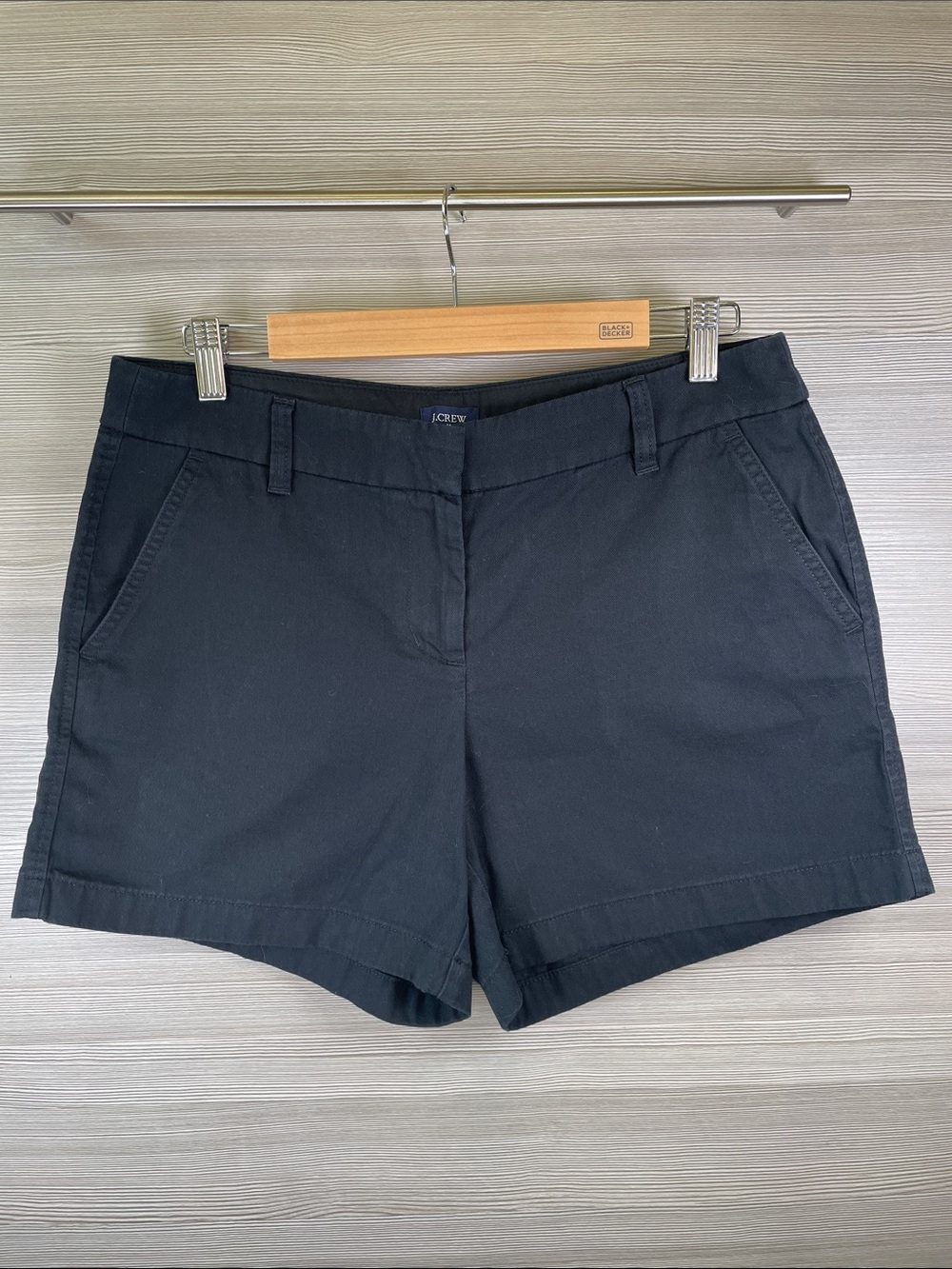 J. Crew 5” Cotton Chino Style Black Shorts Size 8